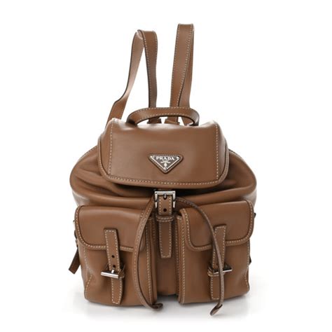 PRADA City Calf Sport Backpack Caramel 